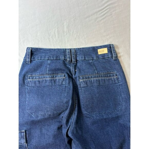 Paige Denim Dion Cargo Pockets High Rise Flare Bootcut Jeans size 29 - Picture 6 of 10